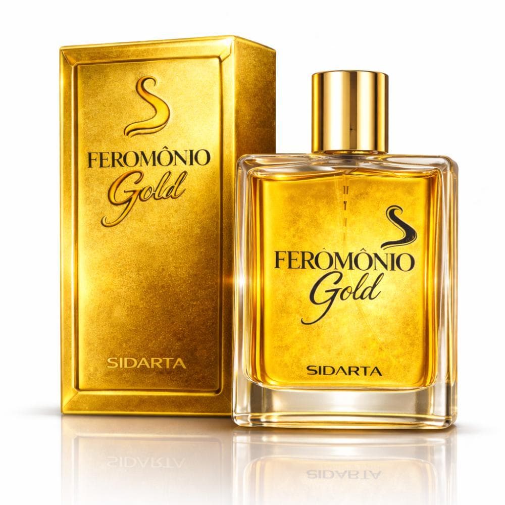 01 Perfume Feromônio Gold Sidarta – O Ouro Líquido da Presença Masculina.
