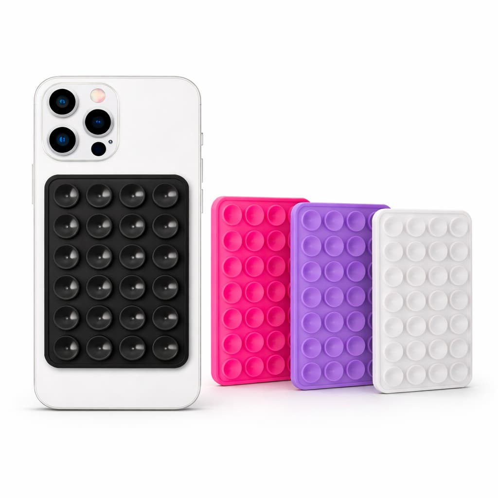 Kit 2 Ventosa Silicone para Celular Fixação em Espelhos e Superfícies Lisas