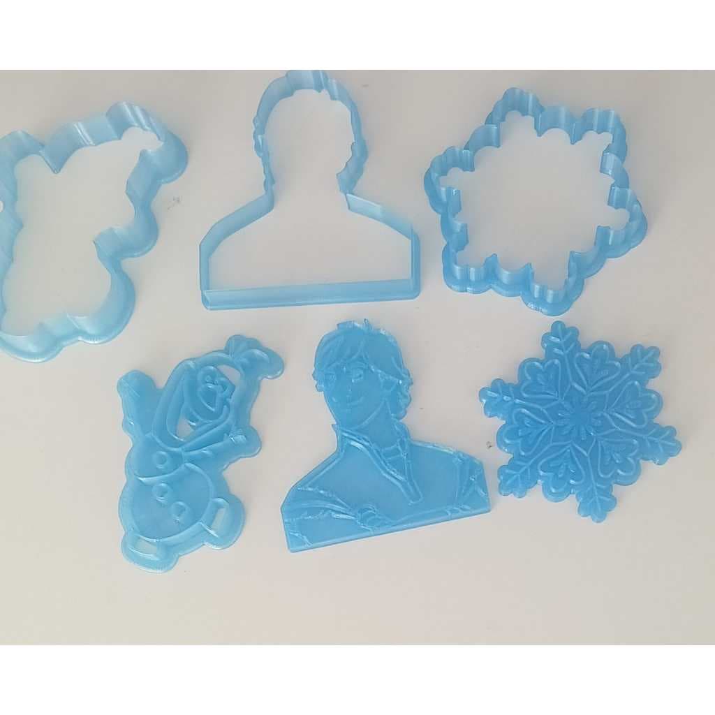 Cortador Frozen Elsa Olaf  Kristoff floco de neve  Biscoito Biscuit Fondant Cupcake Confeitaria 3D