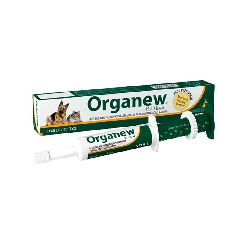 ORGANEW PET PASTA Suplemento Aminoácido Vitaminico Para Alimentação Animal