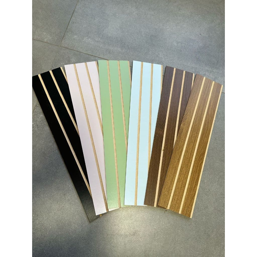 Kit Placas Revestimento Ripado Autocolante Madeira MDF Placas 45x11