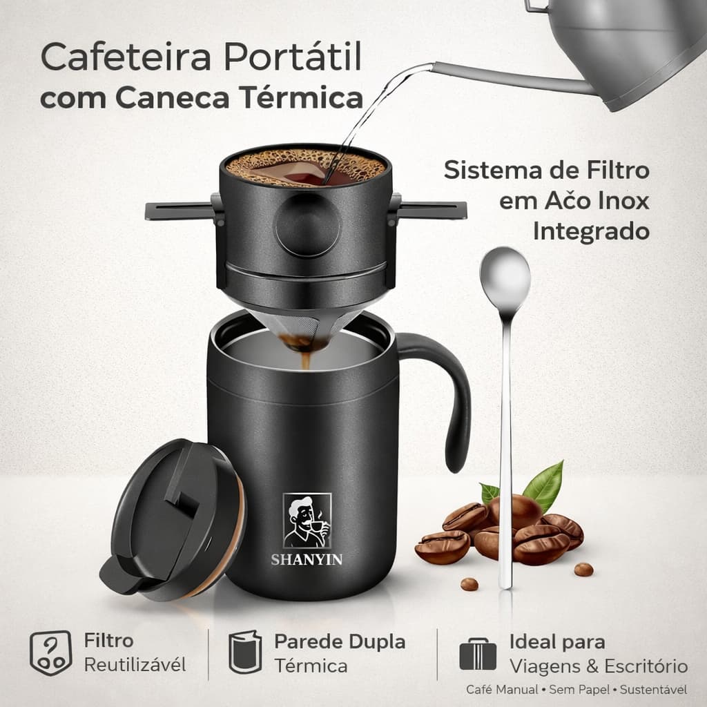 Caneca Térmica De  500ml Mantenha Aquecido E Frio Portátil