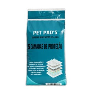 Tapete Higiênico P/ Cães Udog Pet Pad's Slim C/ 7 Un 60x60