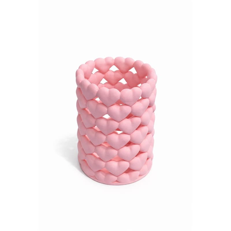 Porta Objetos 3D Corações,Porta Lápis,Pincéis e Organizador de Mesa Decorativo.