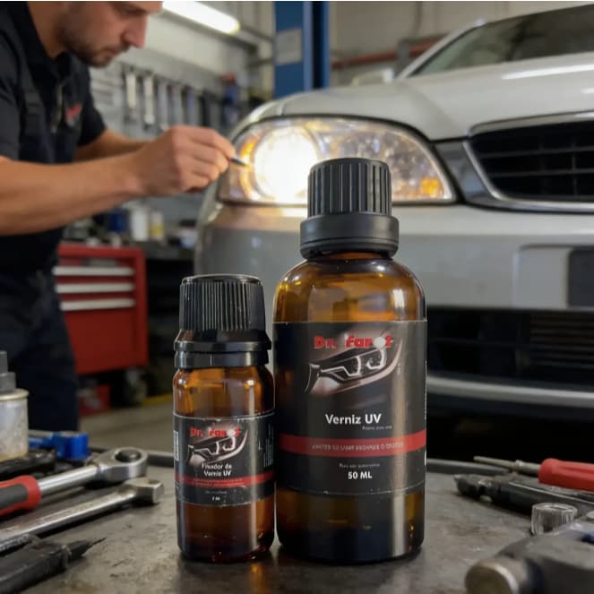 Refil Uv Verniz Kit Reposição Polímero P/ Farol E Lanternas