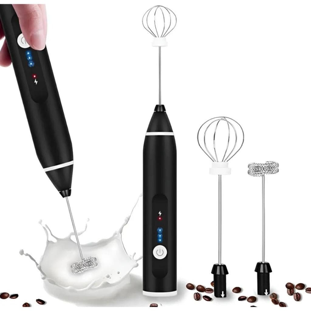 Mini Mixer Misturador De Bebidas 2 Em 1 Batedor Suco Massa Ovos Shakes E Drinks Portátil Turbo Recarregável Usb Eletrico