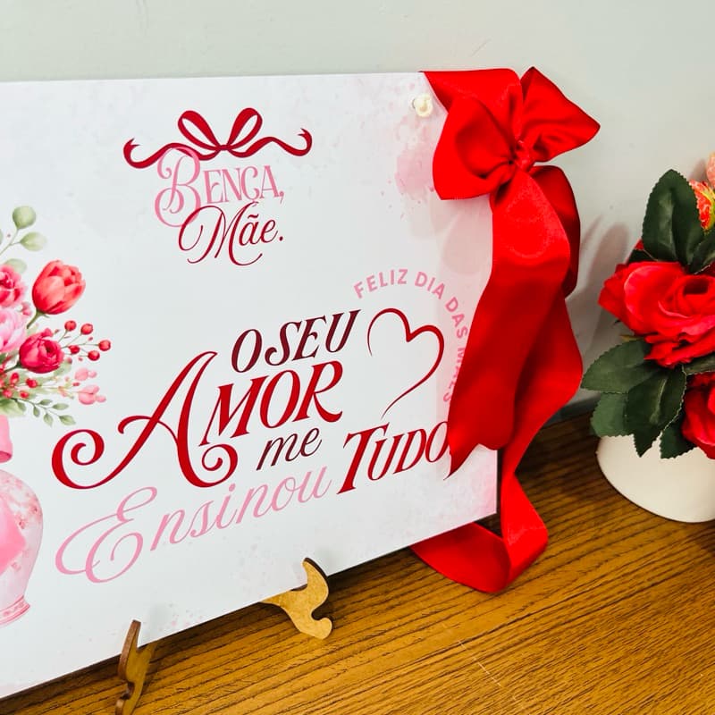 Presente dia das Mães Quadro MDF Plaquinha decorativa Personalizada decoração mães com foto lembrança dia das mães