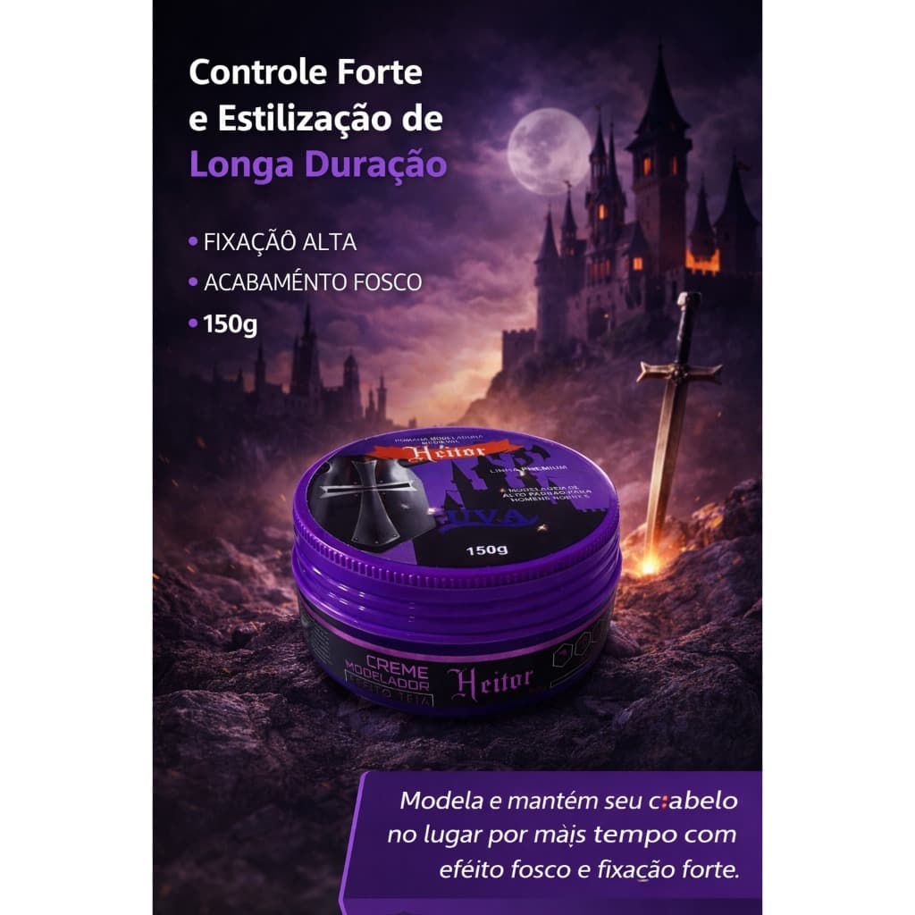 Pomada Heitor modeladora de uva linha premium 150g