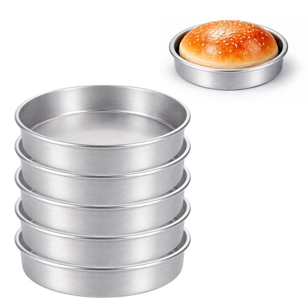 Formas De Pão De Brioche Hambúrguer 11,5X2,5Cm C/ 5 Unidades