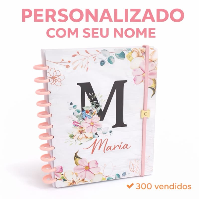 Caderno Personalizado com Nome Escolar Universitário com Discos