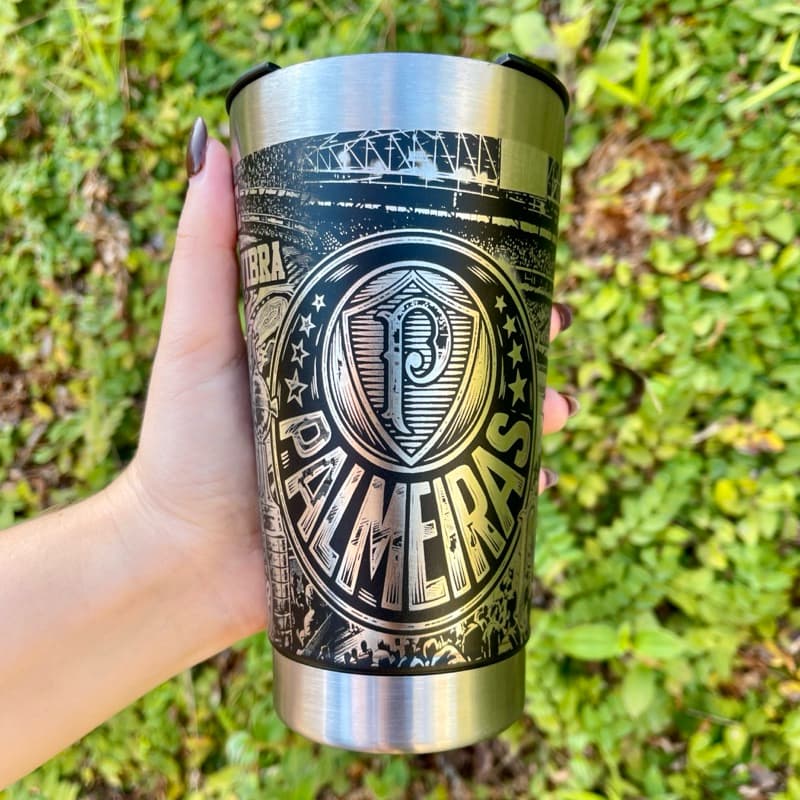 Copo Térmico PALMEIRAS PORCO 473ml – Personalizado em Gravação 360° a Laser
