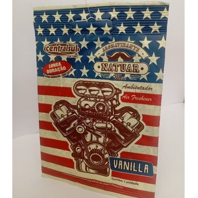 Aromatizante Automotivo Central Sul Men VANILLA Perfume Premium Pendurável Carro Longa Duração