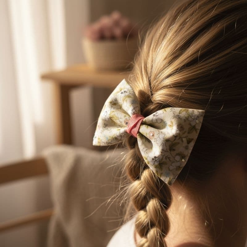 Laço Gravatinha Floral Infantil e Adulto com Strass | Laço Artesanal Luxo Bico de Pato | Damas e Daminhas