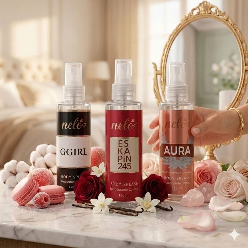 Body Splash desodorante colônia feminino 120ml - Nêlo Fragrâncias perfumes importados