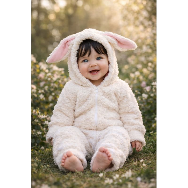Macacão Bebê menino menina Urso Coelho Sherpa Peluciado com Capuz Zíper Antialérgico Quentinho Luxo