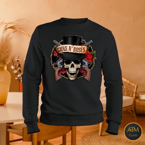 Moletom Casual Unissex Guns N' Roses Blusa De Frio Envio Rapido!
