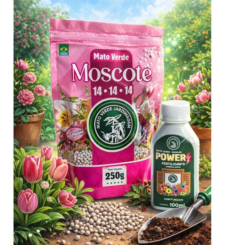 FERTILIZANTE MOSCOTE MATO VERDE 14.14.14 + POWER FERTILIZANTE PREMIUM KIT MATO VERDE