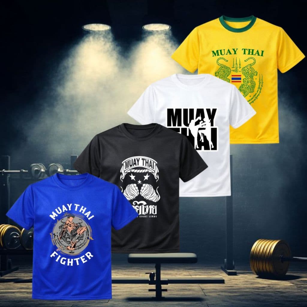 Kit 4 Camisetas Dry Fit Para Treino Camisa Luta Artes Marciais Muay Thai Tigres Tailandia