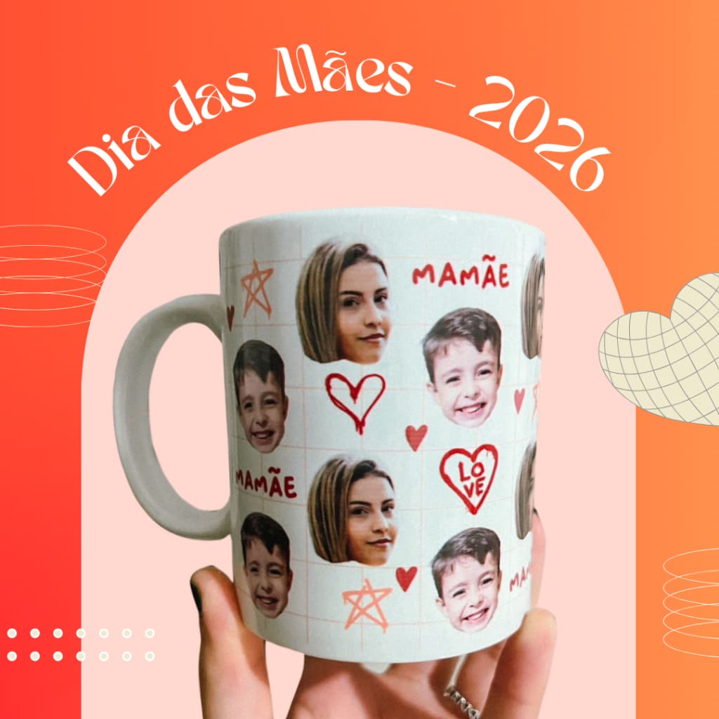 Dia das Mães - Caneca personalizada com foto - Mamãe