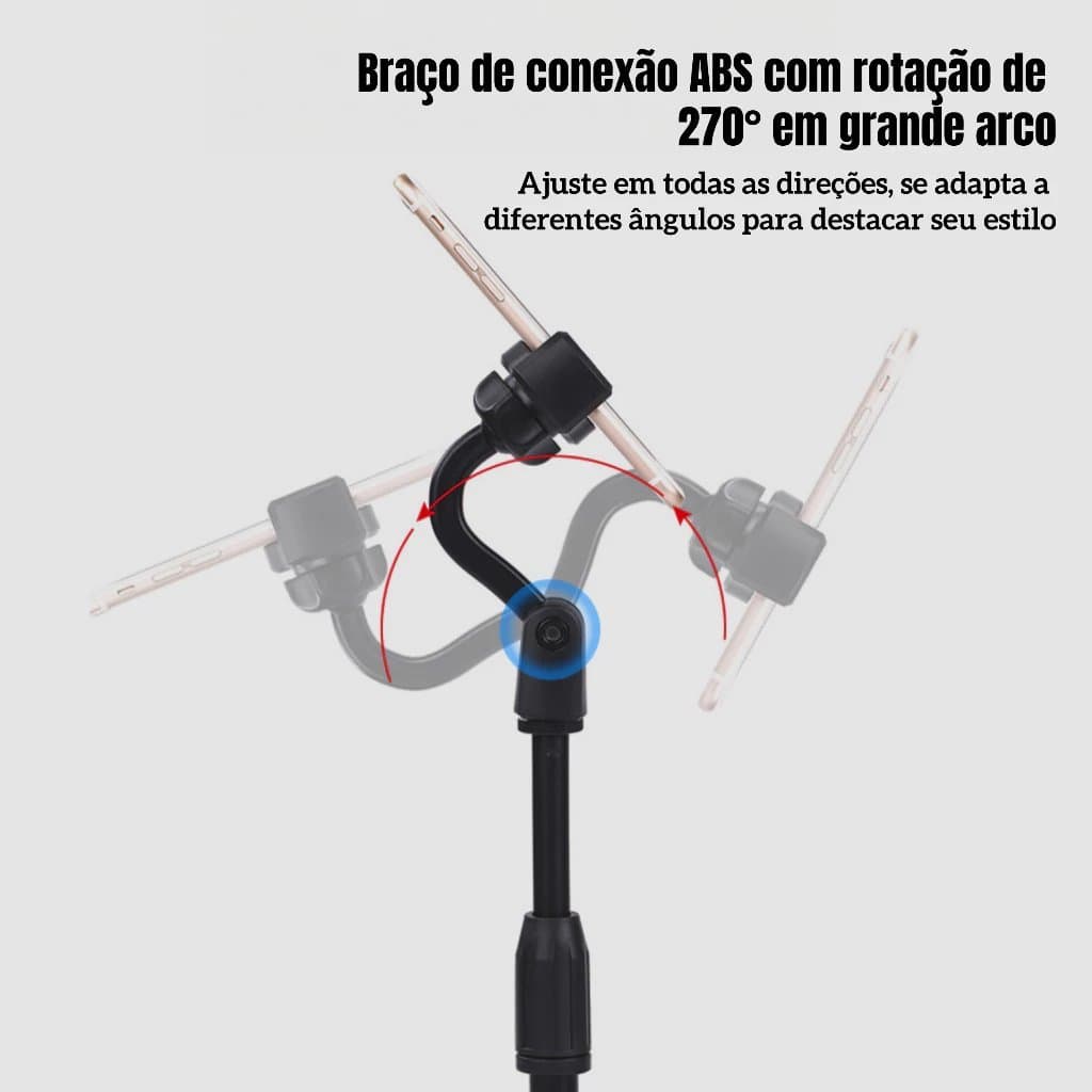 Suporte Tripé Para Mesa Com Mini Pedestal Ajustável 360° Ideal Para Gravação de Videos Tripé de Mesa