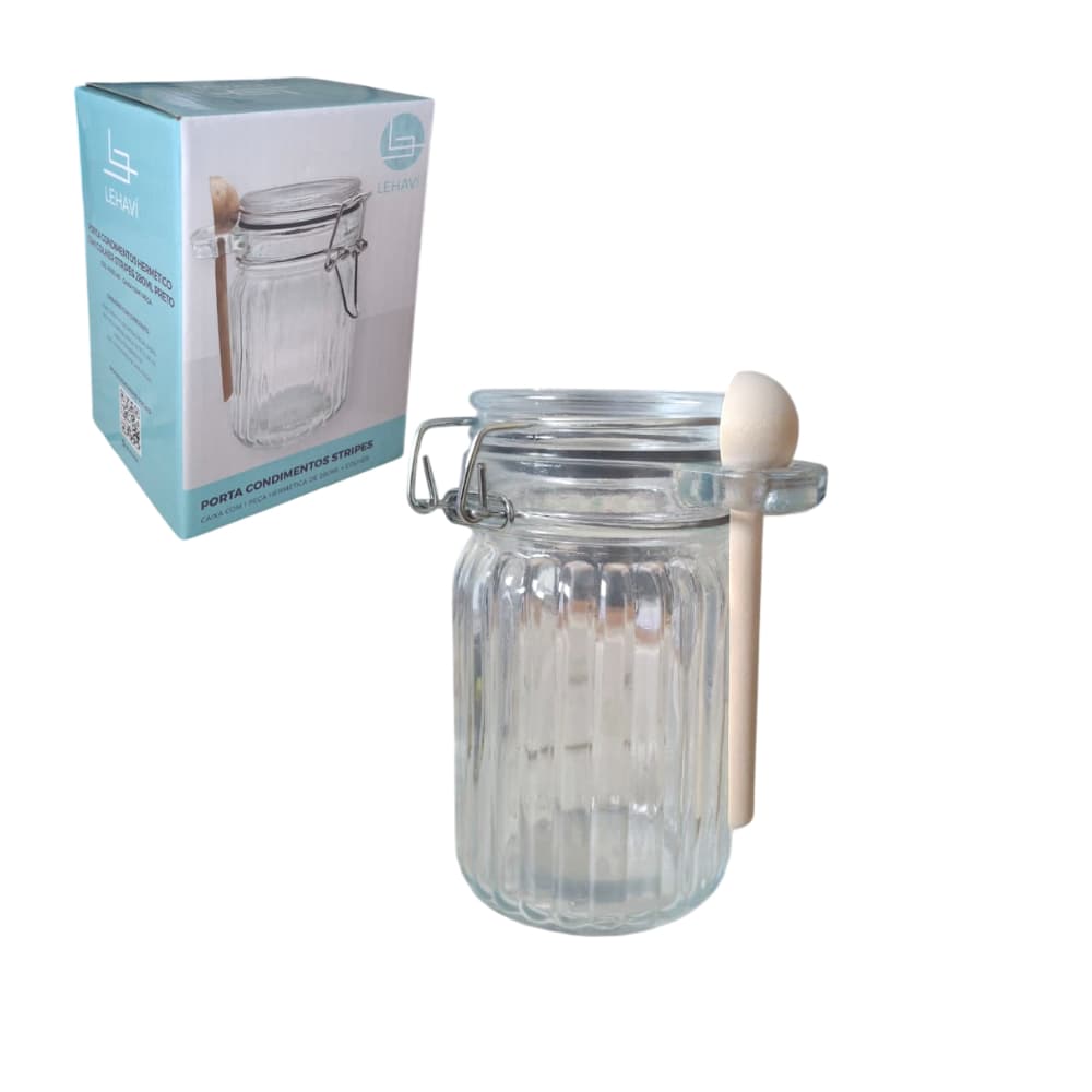 Porta Condimentos Hermético de 280ml + Colher - Lehaví