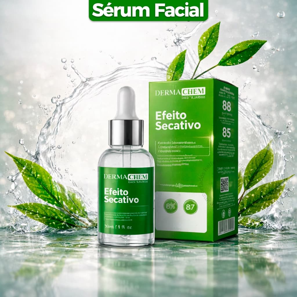 Sérum Facial Efeito Secativo Dermachem 30ml Ácido Salicílico Controle Espinhas Acnes Antioleosidade