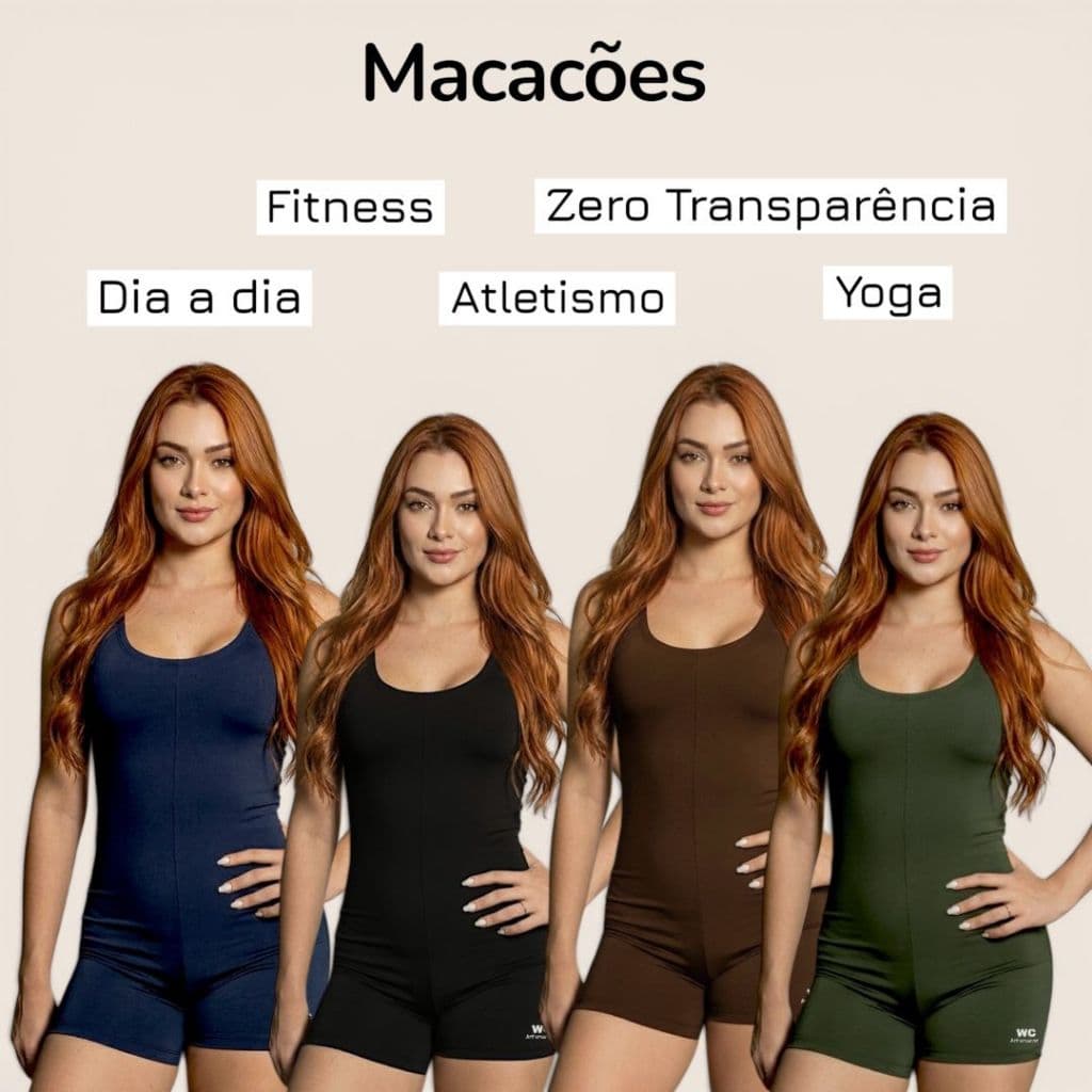 Macaquinho Academia Suplex Premium Cintura Alta Macaquinho para Yoga Feminina, Elástica e Fitness