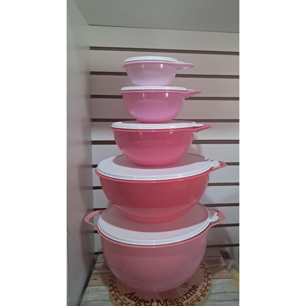 Kit Tupperware Tigelas Criativas cor Rosa  c/5