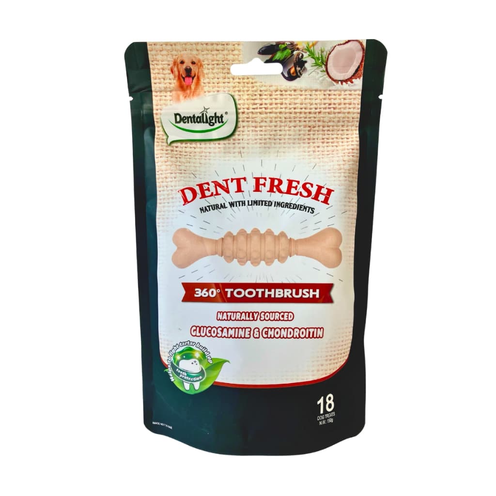 Coco 18 Unid - Petisco Natural Dentalight: Limpa Tártaro, Hálito Fresco e Saúde Digestiva para Cães