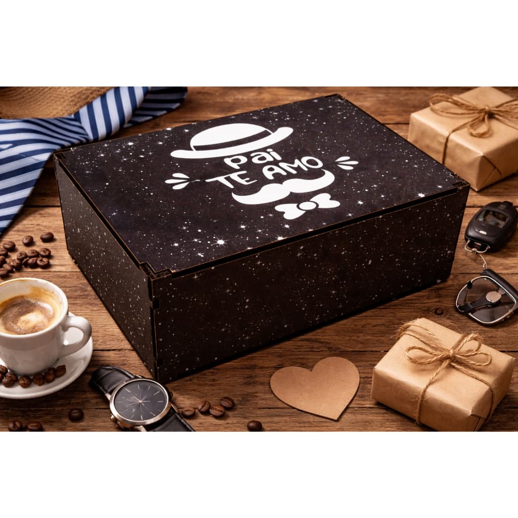Caixa Presente Dias Dos Pais Decorativa 23x17x9 Cm Diversos Modelos