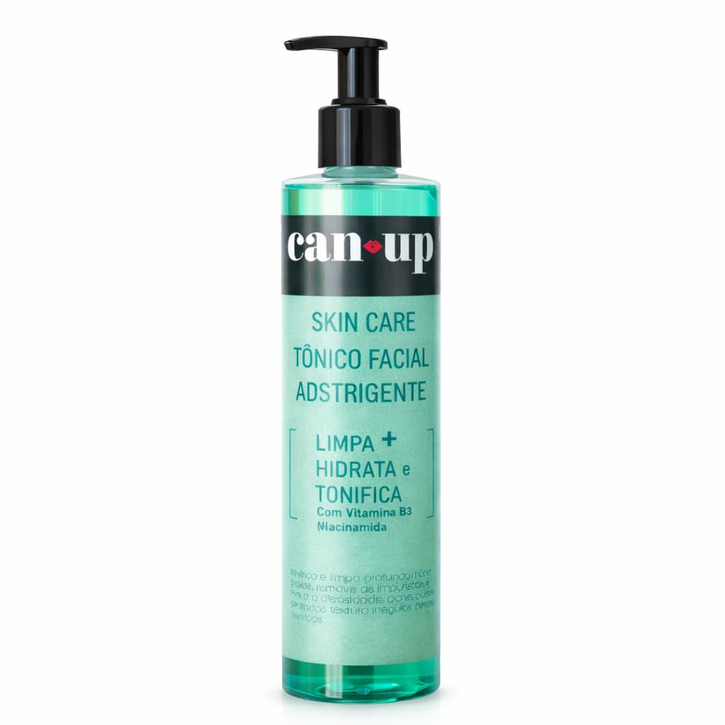 Tônico Facial Adstringente Can Up 250ml Limpa Profundamente Remove Oleosidade Hidrata e Tonifica com Niacinamida
