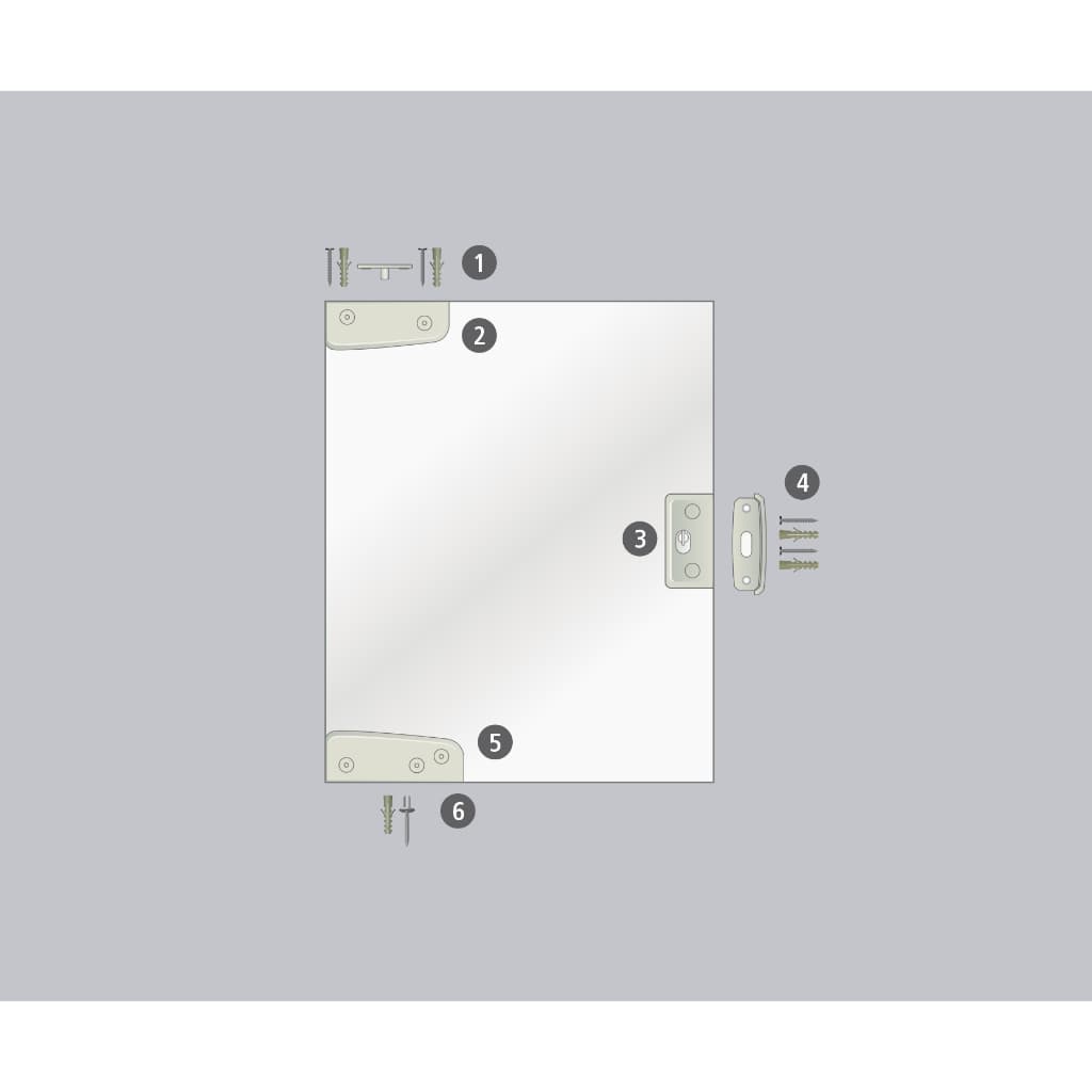 Fechadura Porta De Vidro Kit 01 HELA Porta para Molas em Polimero para Vidro Temperado
