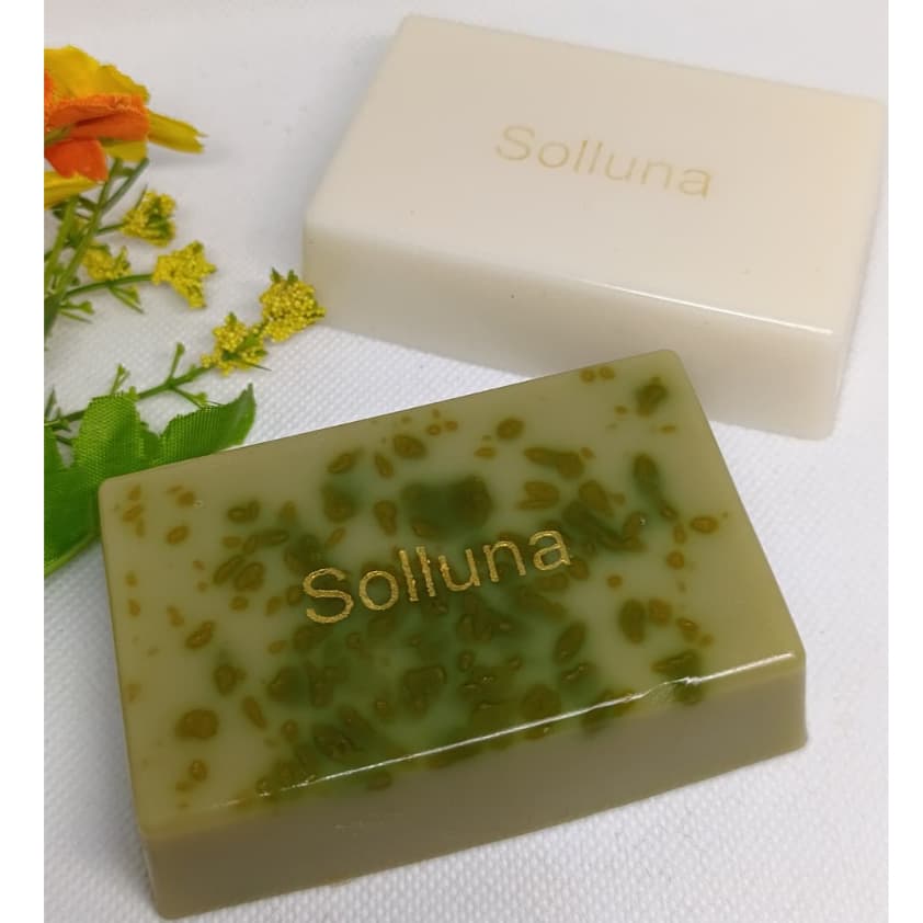 Sabonete Dolomita Rosa Mosqueta e Couve | Clareador Anti-idade | Detox | Sabonete De Tratamento Natural 140g Solluna