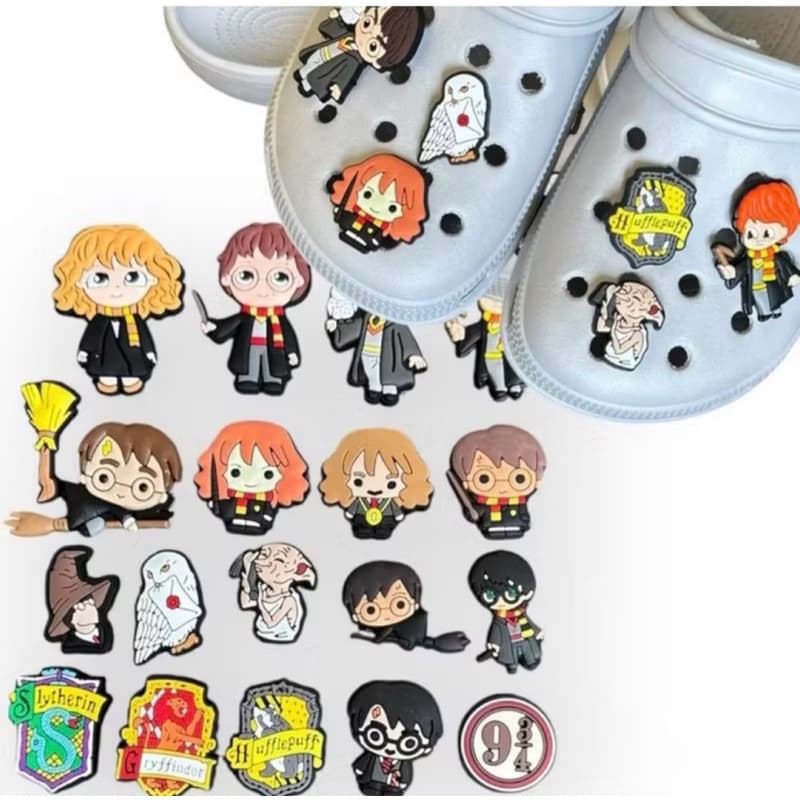 Kit Pins/Bottons Emborrachados Para Babuche - Coleção Harry Potter Varinha Mágica