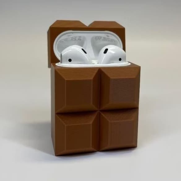 Case AirPods 2 e 1 Chocolate Capa Fone Criativa