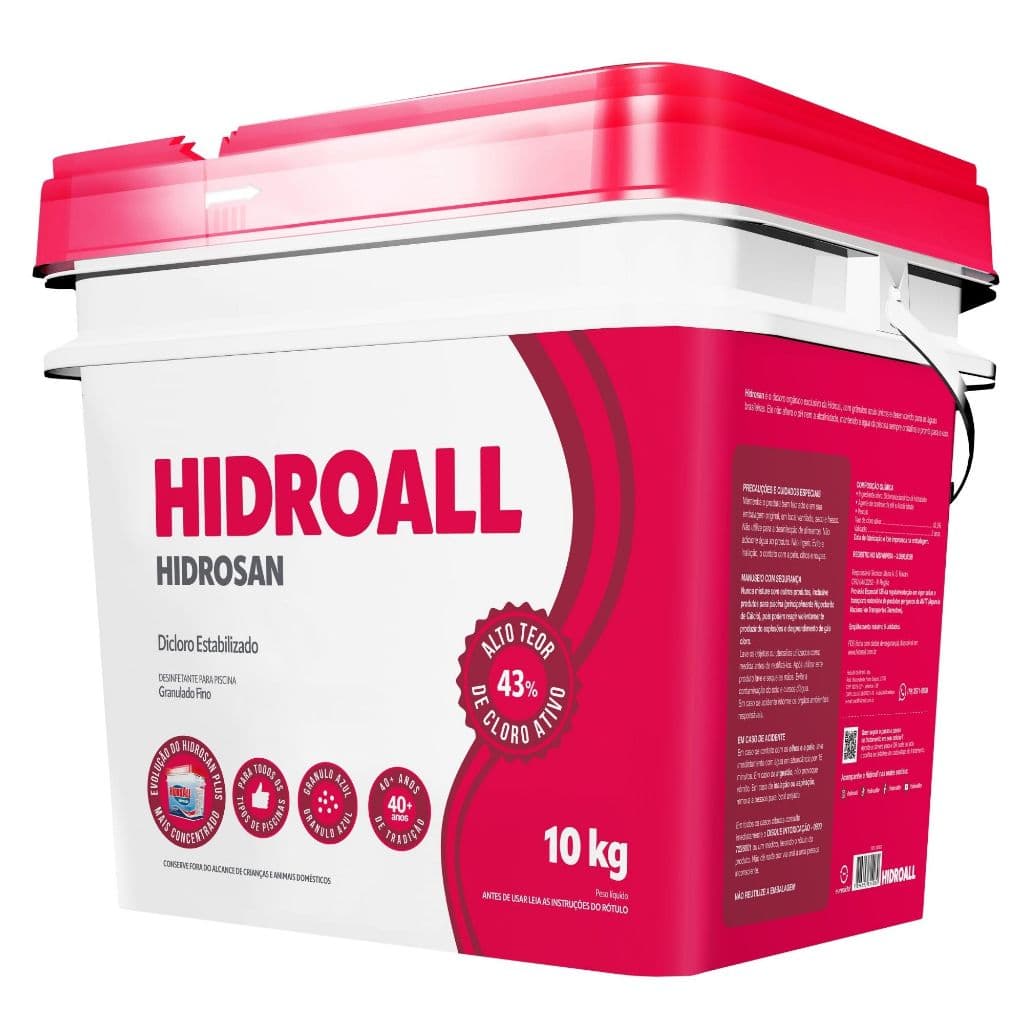 Cloro Para Piscina Hidrosan Hidroall Plus 10kg