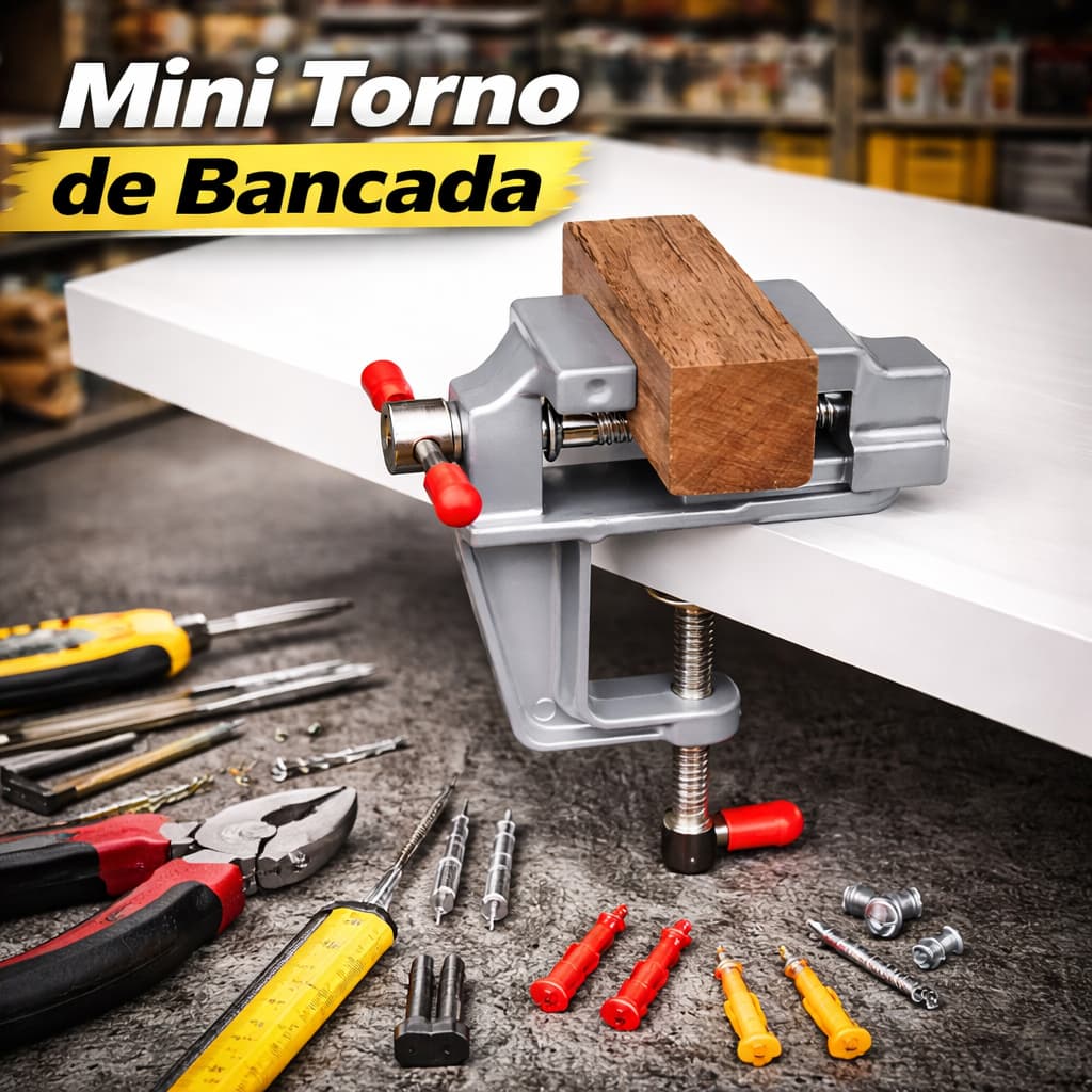 Mini Morsa Torno de Mesa 1.5° para Bancada em Aço Metal Artesanatos Reparos Eletrônicos Ourives