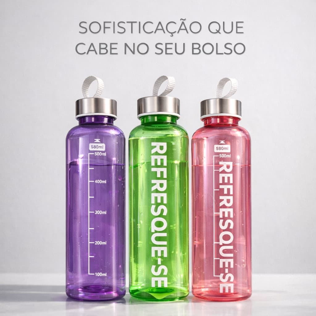 Garrafa de Água 500ml Squeeze Motivacional  | Academia, Escola & Trabalho