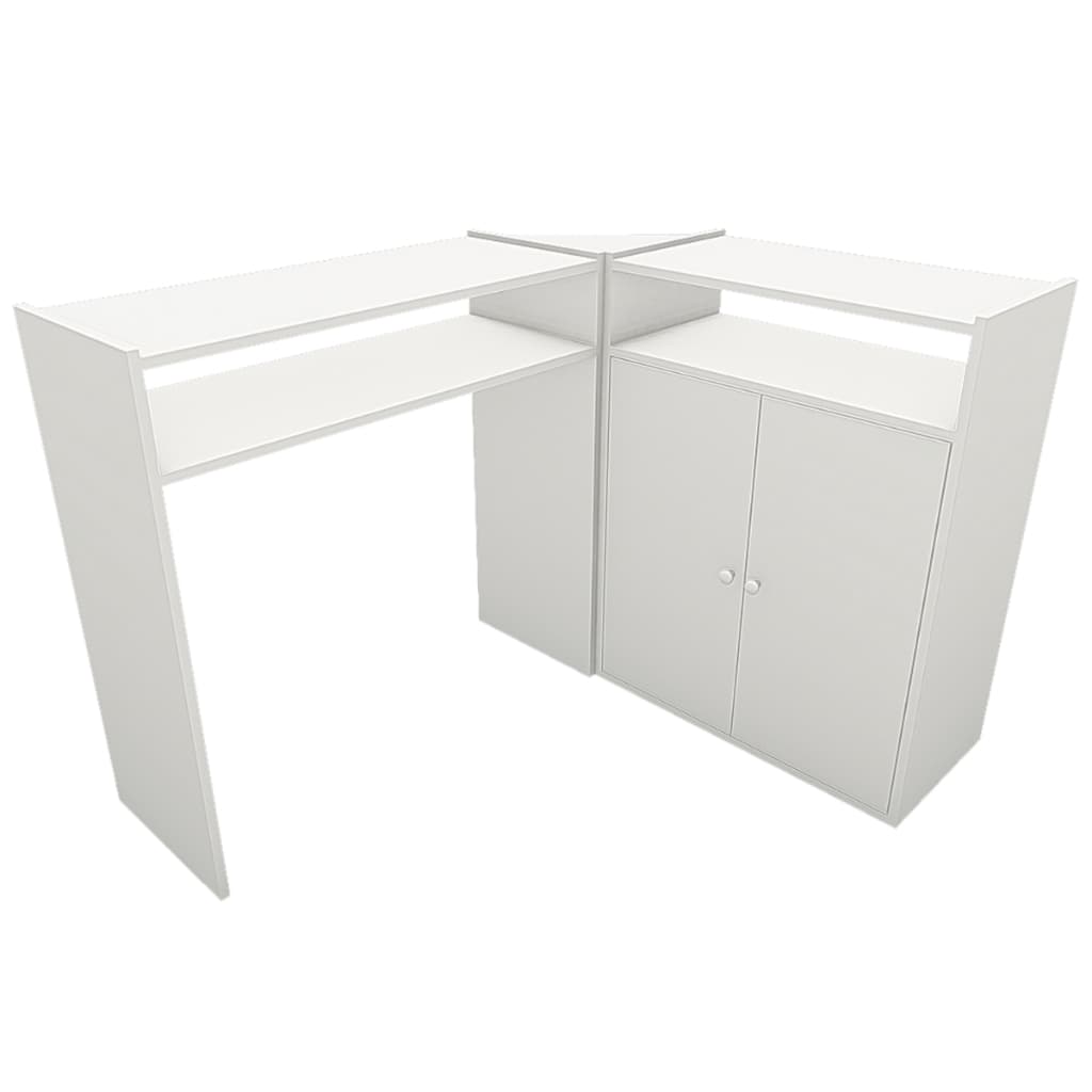 Mesa Manicure Em L Para Salão De Beleza Nichos Spa Designer Moderno Kit Prateleira Grande Unhas