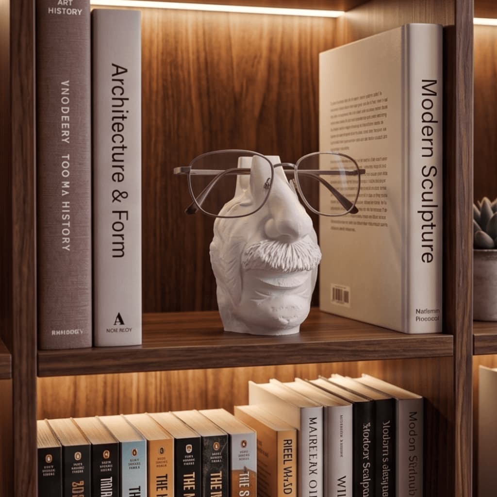 Suporte Porta Óculos Busto Albert Einstein - Decorativo Mesa Presente Geek