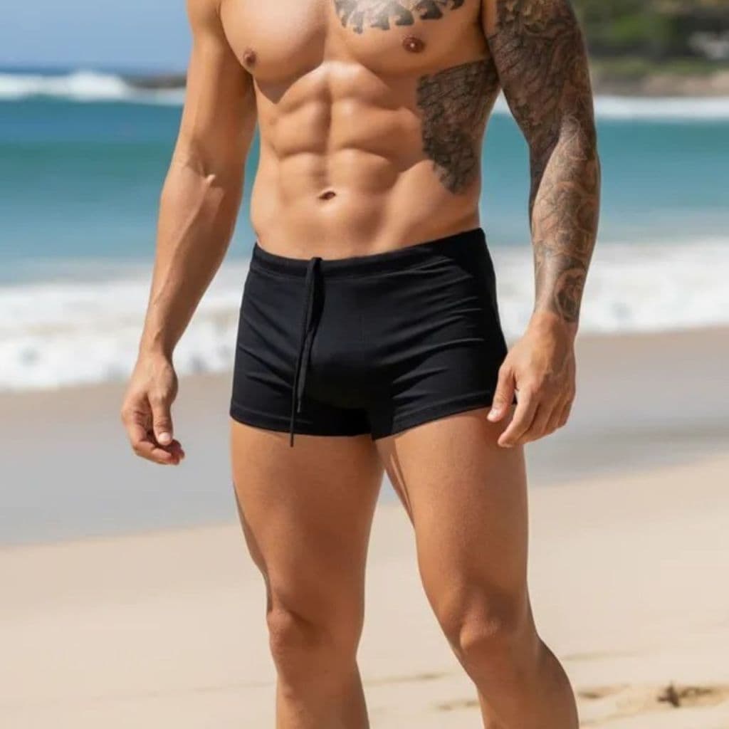 Sunga Masculina Boxer adulto Moda Praia forrada Com Proteção Solar Uv+50