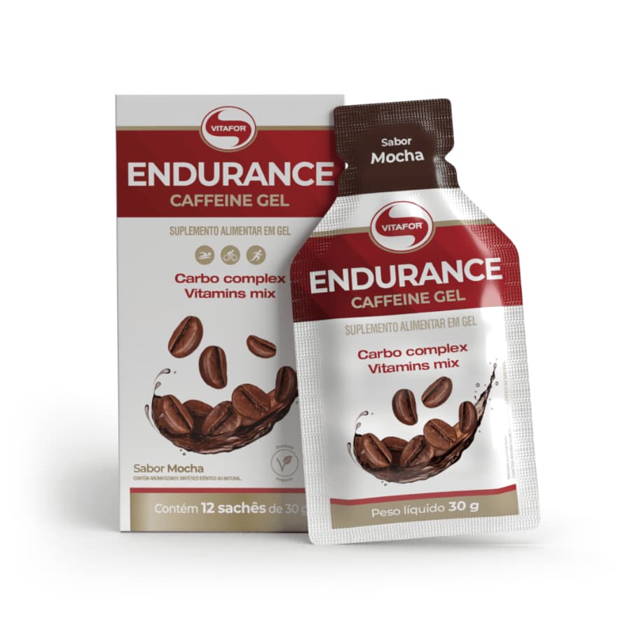12 Sachês Endurancer Caffeine Gel Mocha - Vitafor