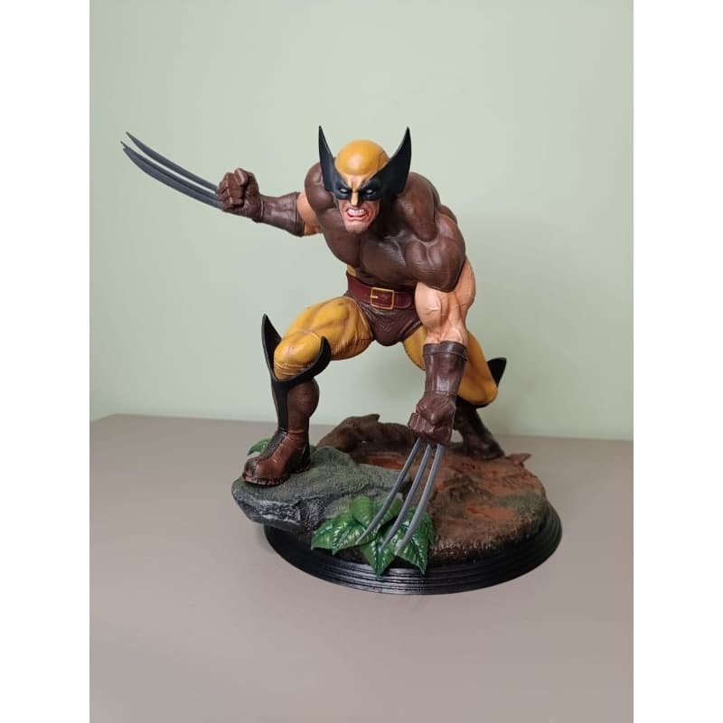 Wolverine Diorama 25cm - Estátua Marvel Impressão 3D Premium PLA