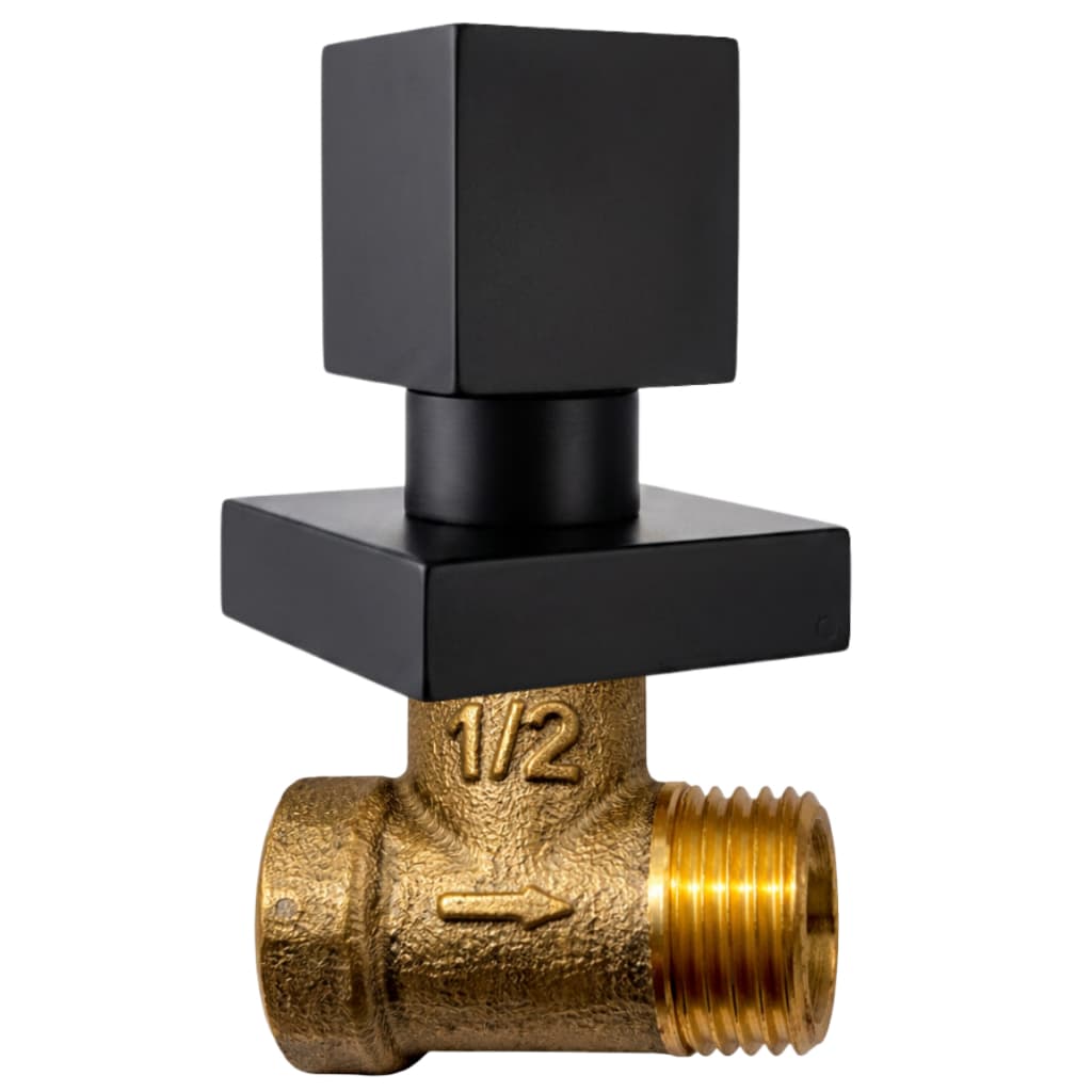 Registro Pressão Chuveiro 20MM 1/2 Quadrado Preto