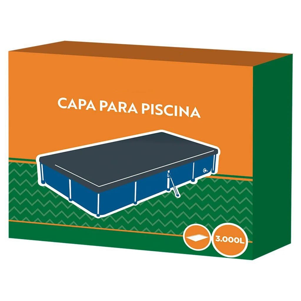 Capa Para Piscina 3000 Litros Retangular Mor