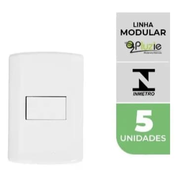 Kit Interruptores 1 Tecla Simples Pluzie Pluzi Modular Oferta