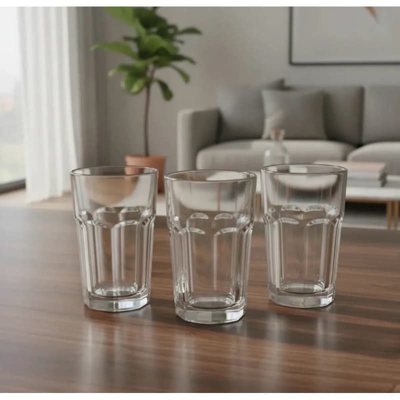 Jogo 3 Copos Cocktail 350ml Dumiat Vidro Envio Rápido