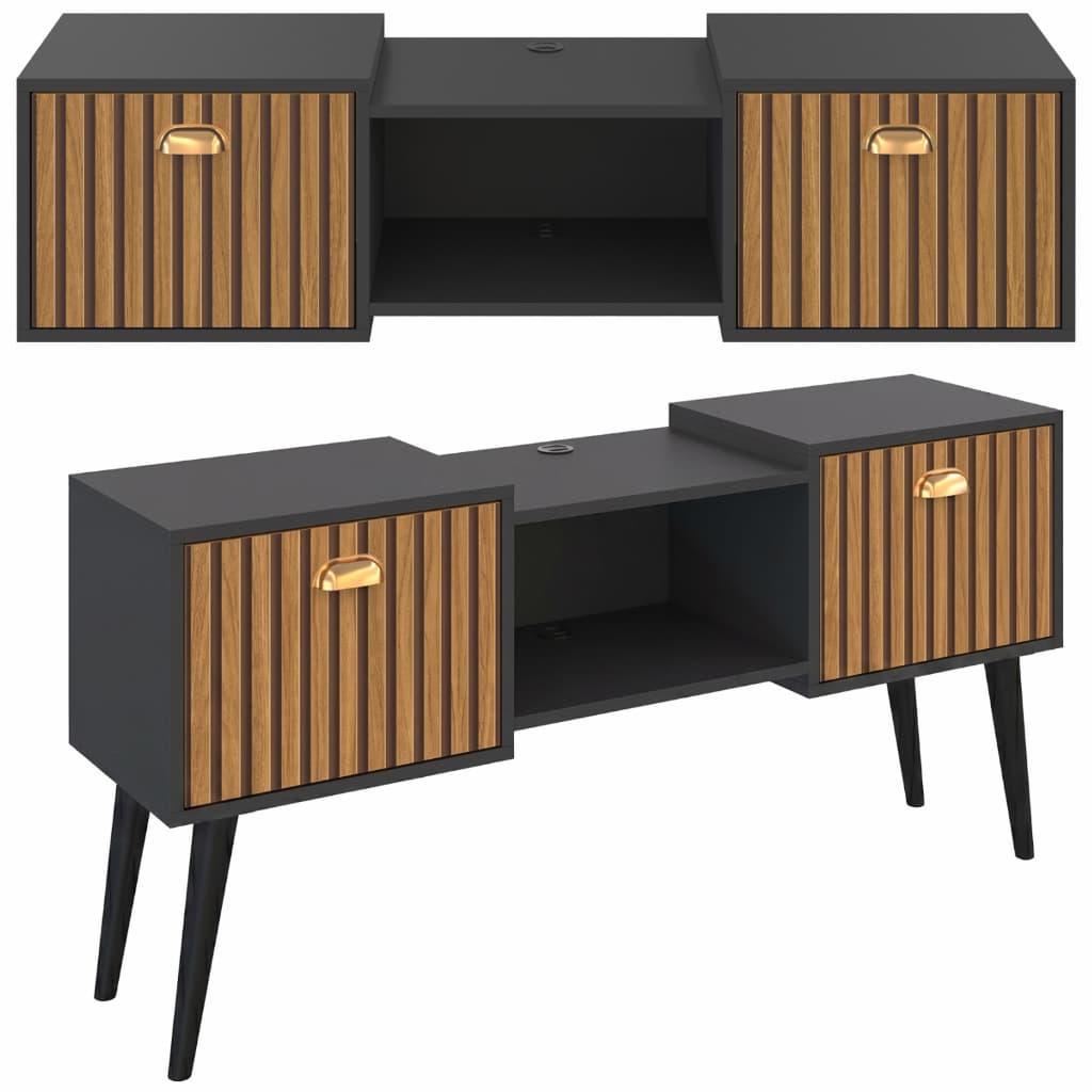 Rack Home Sala SHOP ORFEU 1.20CM com 2 Portas para Tv de Até 48 Polegadas