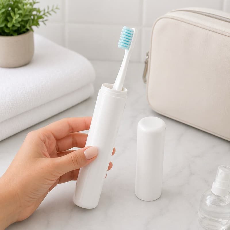 Porta Escova de Dente Viagem Plástico Protetor Escova Dental Estojo Higiene Bucal