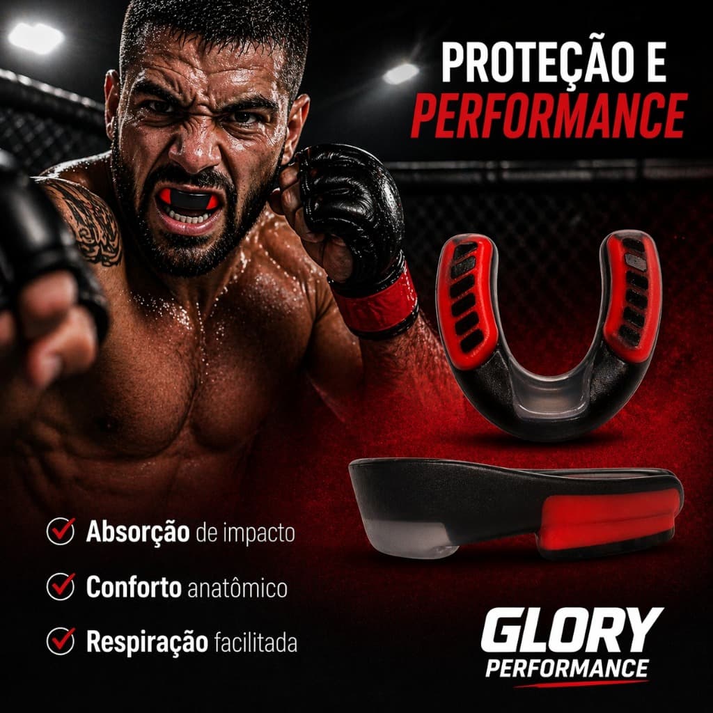 Protetor Bucal Premium - Esportivo Moldável + Estojo - Para Lutas - Muay Thai Boxe Jiu-Jítsu - Segurança e Conforto